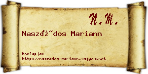 Naszádos Mariann névjegykártya