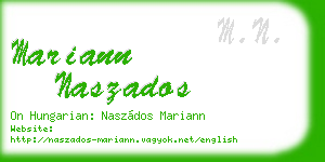 mariann naszados business card